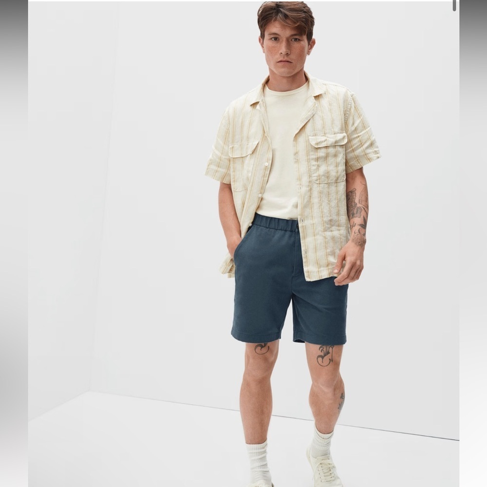 Everlane the performance chino pull on shorts kingfisher blue size XXL new men’s